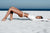 woman in white bikini on the beach