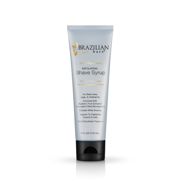 Brazilian Bare Juicy Blueberry Exfoliating Shave Syrup Front Label