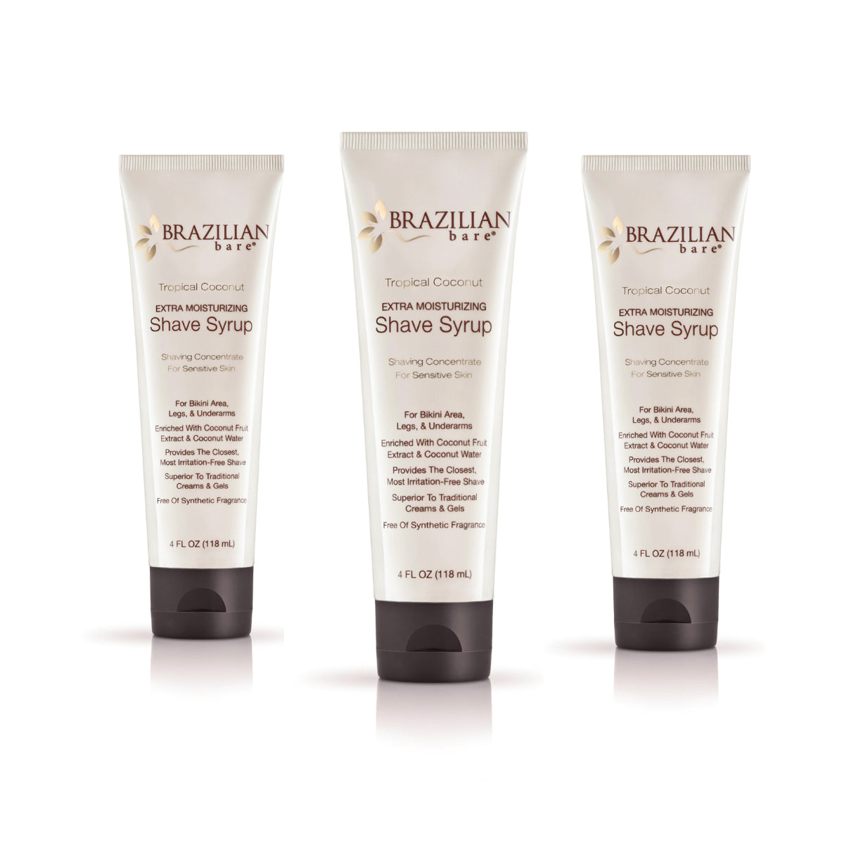 Brazilian Bare Coconut Shave Syrup Triple Pack